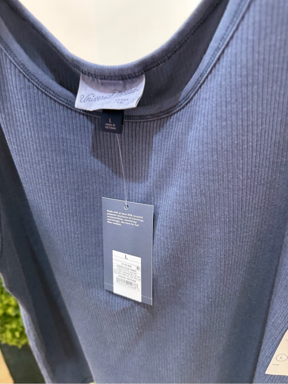 Universal Thread Ribbed Tank Top - Slate Blue - Picture 2 of 3